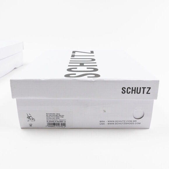 Schutz Women Keefa Platform Sandals Natural Light Wood Size 8 - Picture 6 of 6